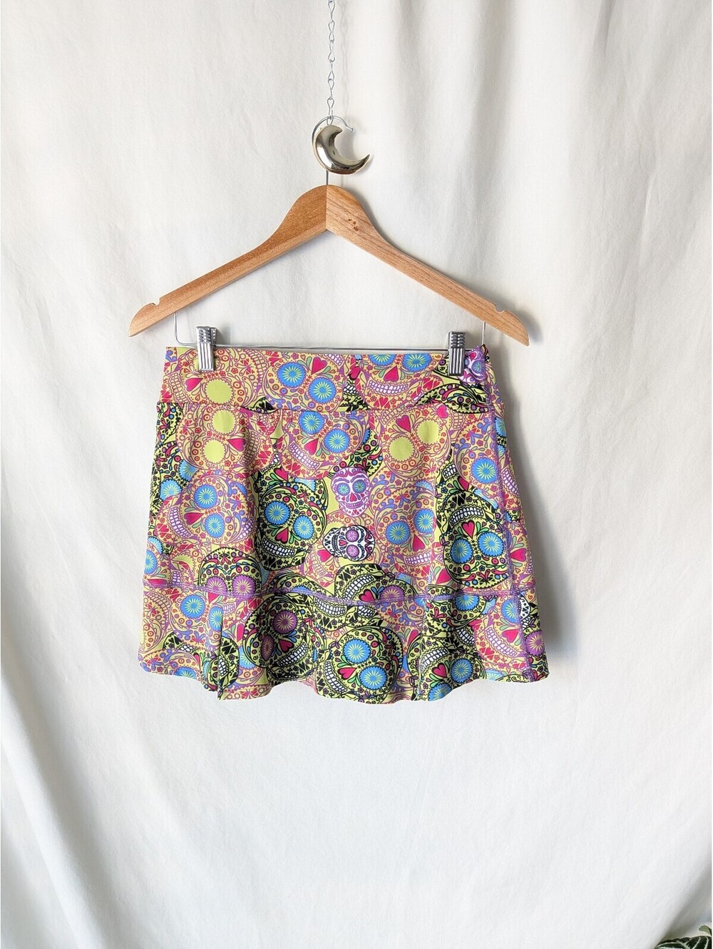 Women's Activewear Skort Colorful Skulls
